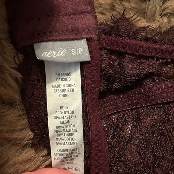 Set of 3 Aerie, SHEIN and Steve Bralettes - Gray, Burgundy, Black, size S - Picture 10 of 12